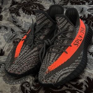 Adidas Yeezy Boost 350 V2 Black and Red Sneakers